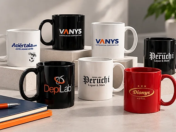 Tazas corporativas personalizadas con el logo de tu empresa